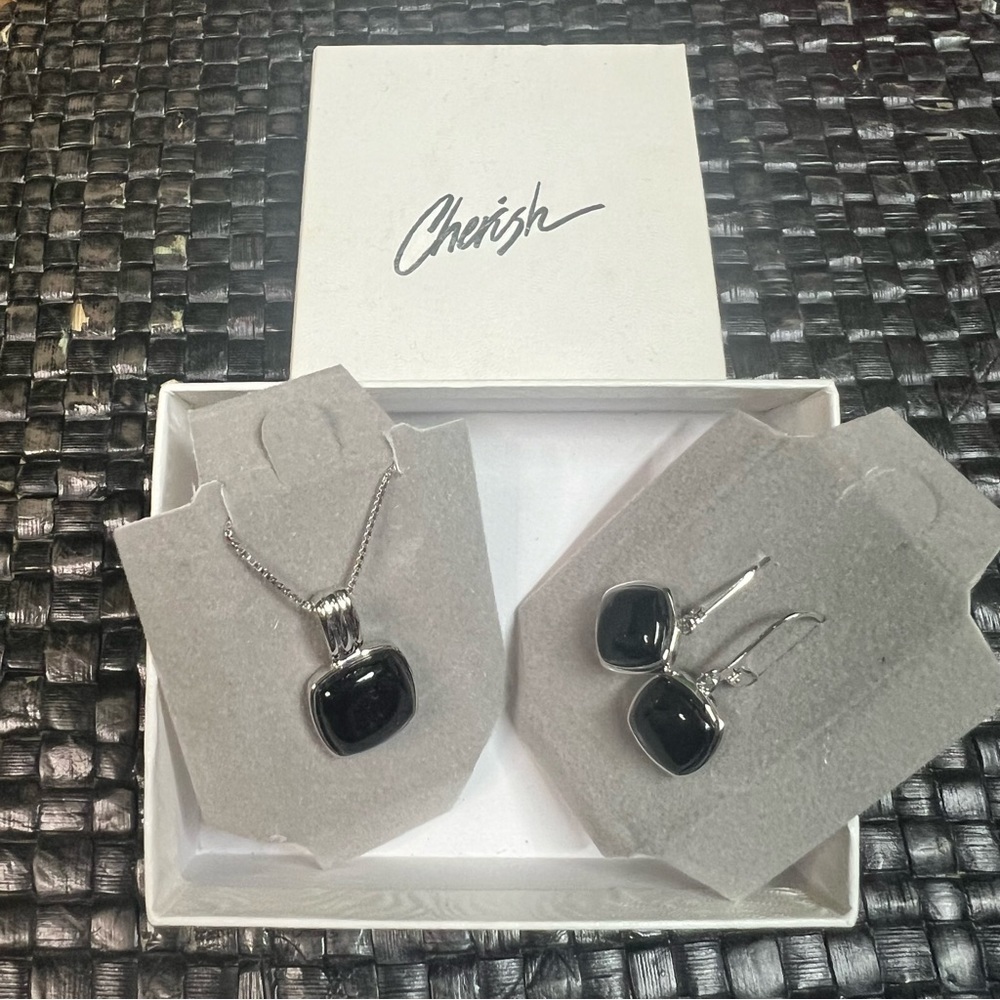 CHERISH | Sterling Silver & Onyx Set